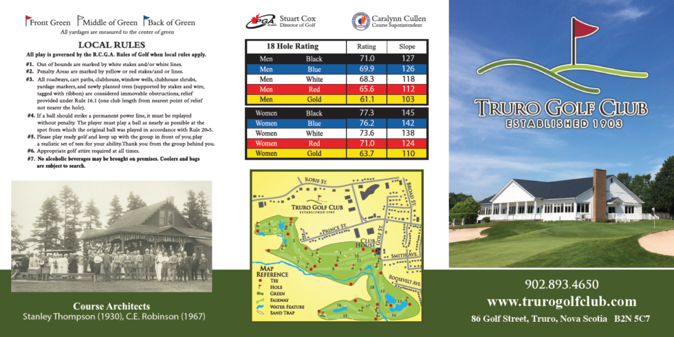 Scorecard - Truro Golf Club